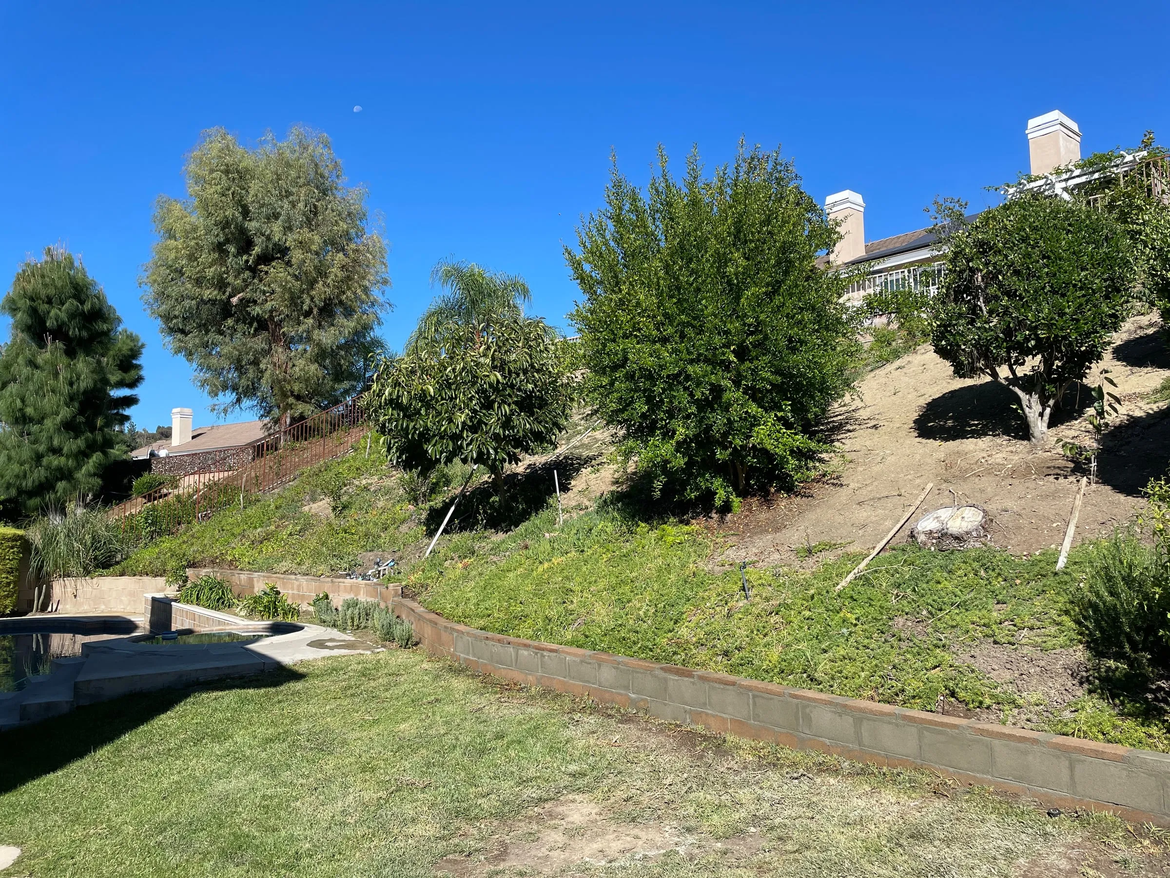 完工 — 同院坡地远景